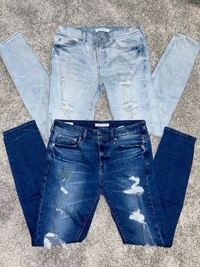 PacSun Men’s Skinny Jeans Two-Pack - Light Blue & Dark Blue 31x32